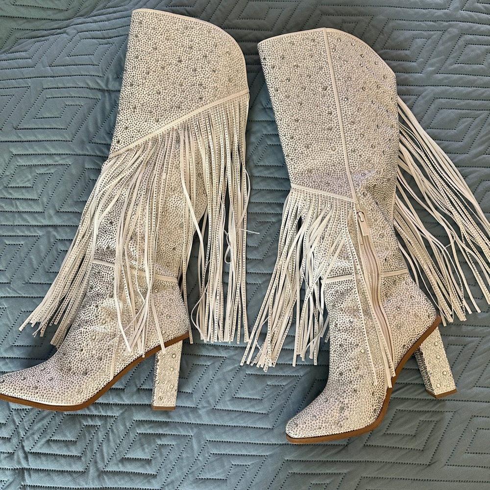 Jessica Simpson Asire Boots White Size 9.5